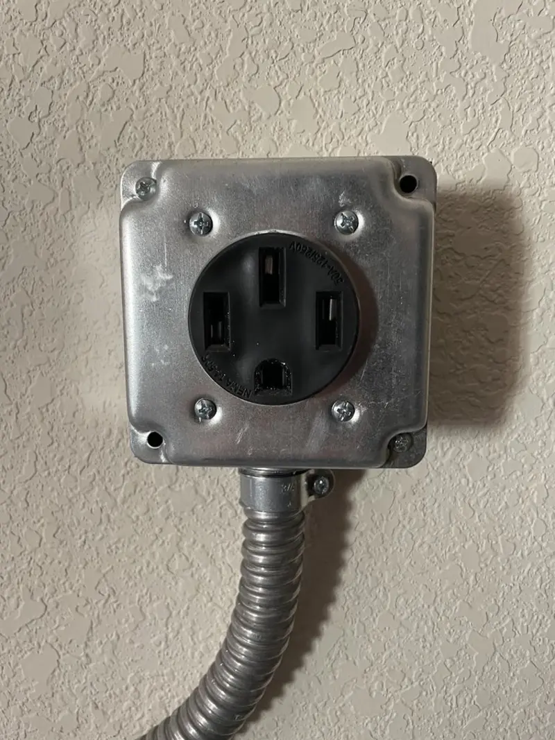 NEMA 14-50 outlet installed for Smart Home Electrical in Calistoga